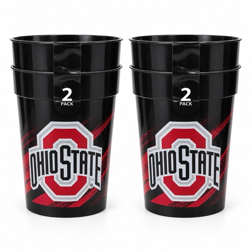 Ohio State Buckeyes 24 oz Stadium Cups Set of 4 New Two 2-Packs